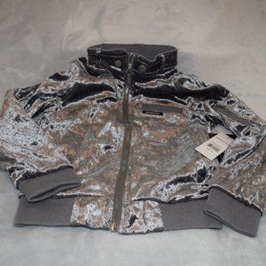 Girls Members Only Silver Velvet Jacket Size 7/8 NWT